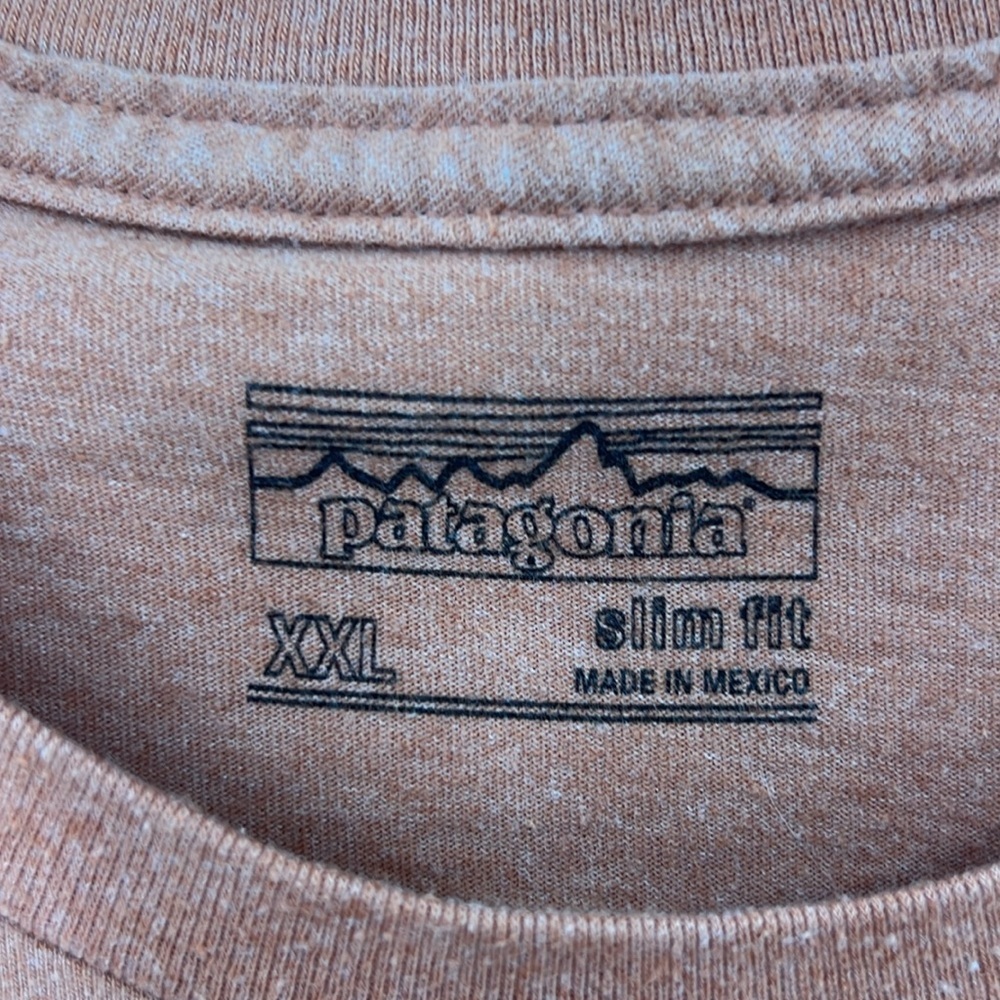 Patagonia Slim fit Rust Color Short Sleeve Crewneck Soft T-Shirt SZ XXL - Picture 3 of 7